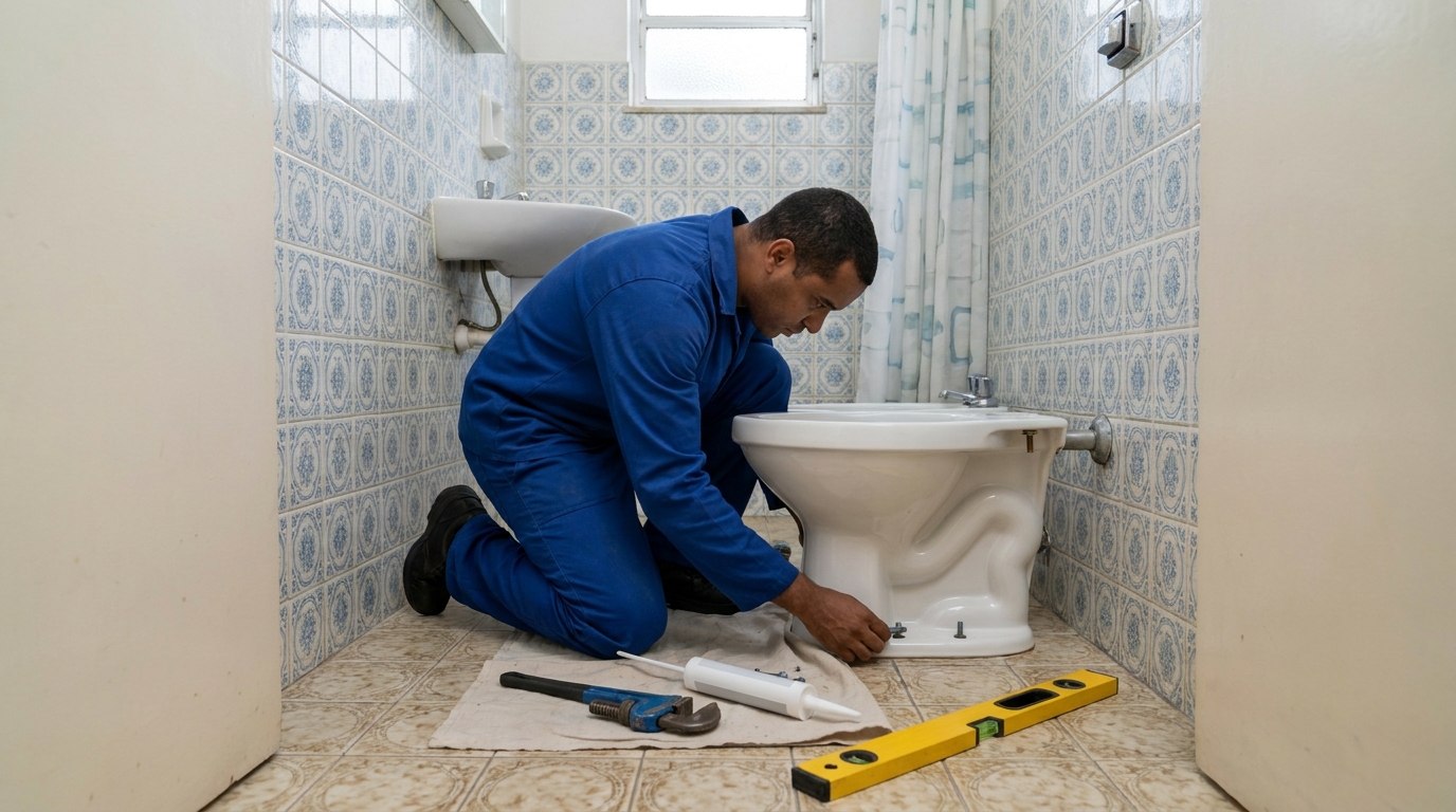 Instalação de vaso sanitário residencial em Aracaju‑SE